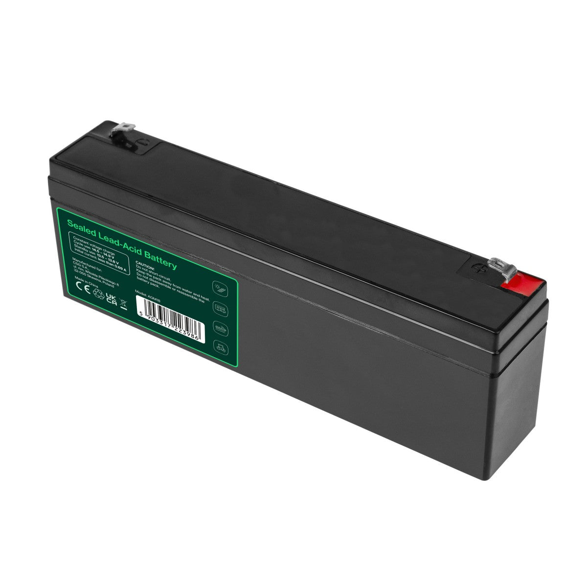 Green Cell AGM Battery 12V 2.3Ah - Battery - Baby (C)