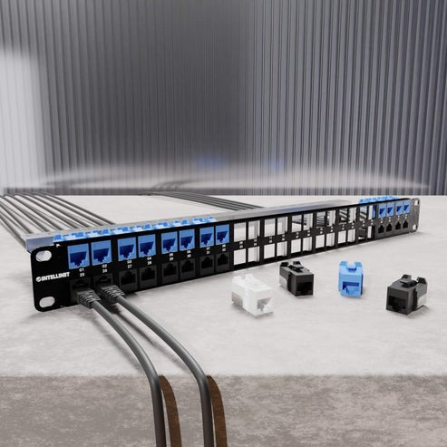 Intellinet 721028 Patch Panel 48P Keyst 1U