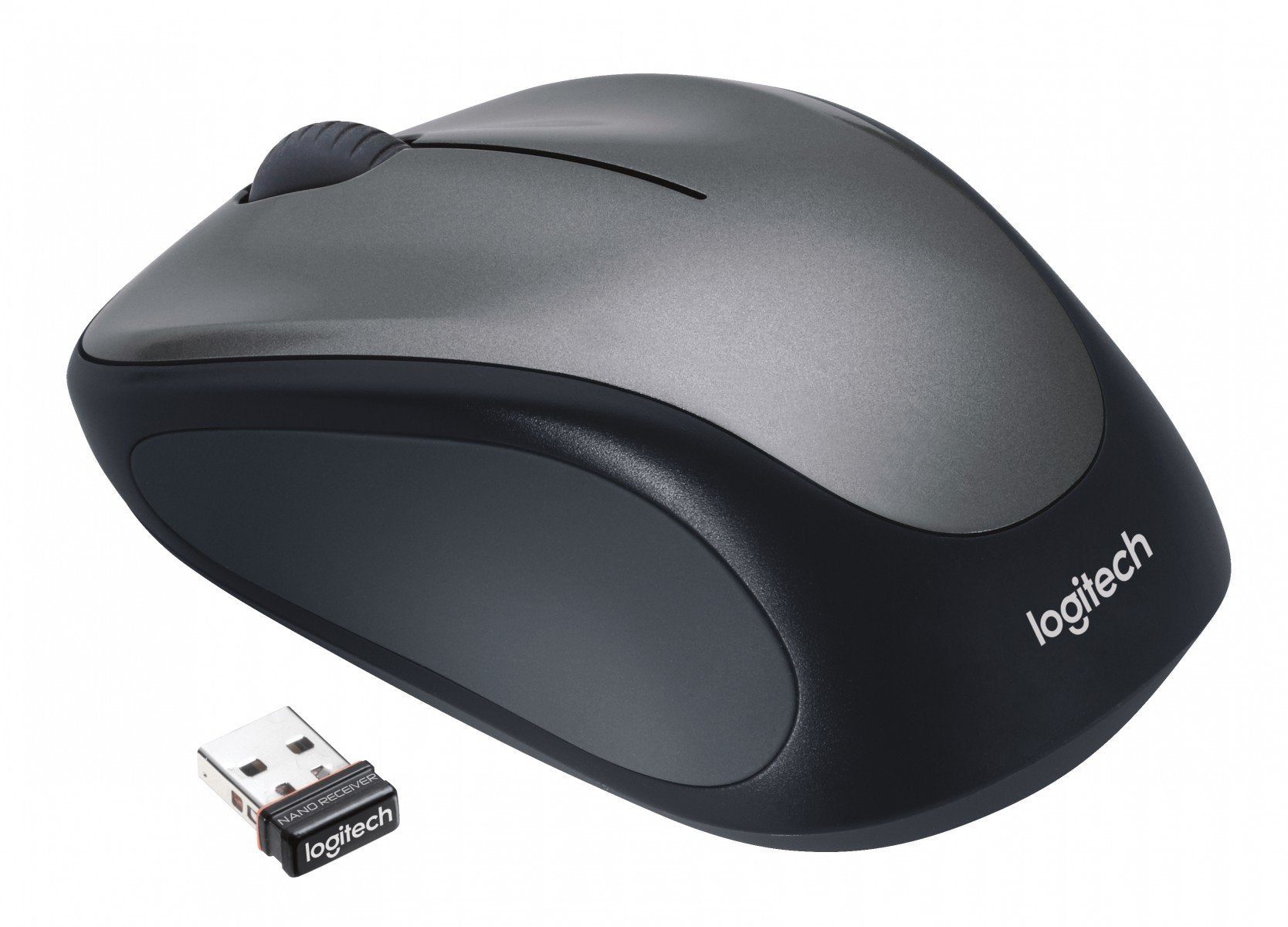 LOGITECH M235 Mouse right-handed optical wireless 2.4 GHz USB wireless receiver grey