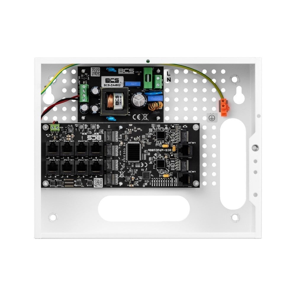 BCS BCS-IP8Gb/E-S/E Ensemble d'alimentation PoE pour caméras IP jusqu'a 8 récepteurs