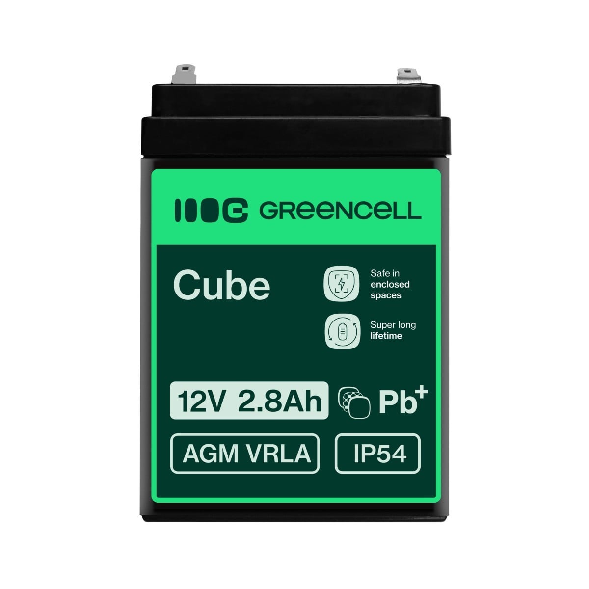 Green Cell AGM Battery 12V 2.8Ah - Battery - Baby (C)