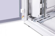 "Armoire réseau debout Unique 19"" 26U rack 800x800, porte avant en verre, gris, 800kg"