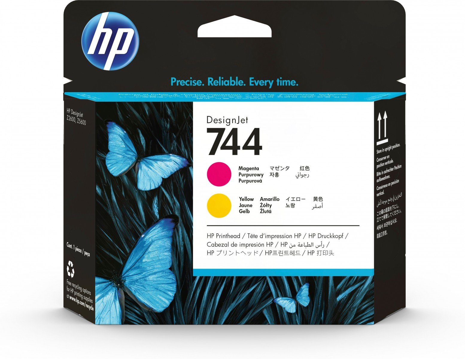 HP 744 original Printhead F9J87A Magenta & Yellow