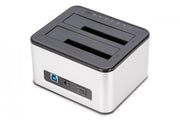 "Station d'accueil USB 3.0 Super Speed pour jusqu'a 2x SSD/HDD 2.5/3.5"" SATA III max. 2x20 To avec fonction de clonage"