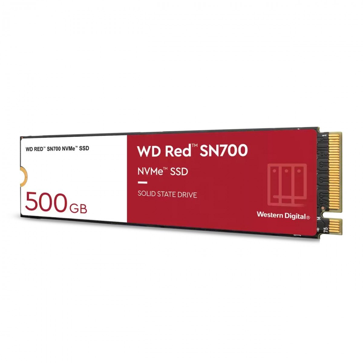 WD Red SSD SN700 NVMe 500Go M.2 2280 PCIe Gen3 8Gb/s internal drive for NAS devices POWERED BY SANDISK