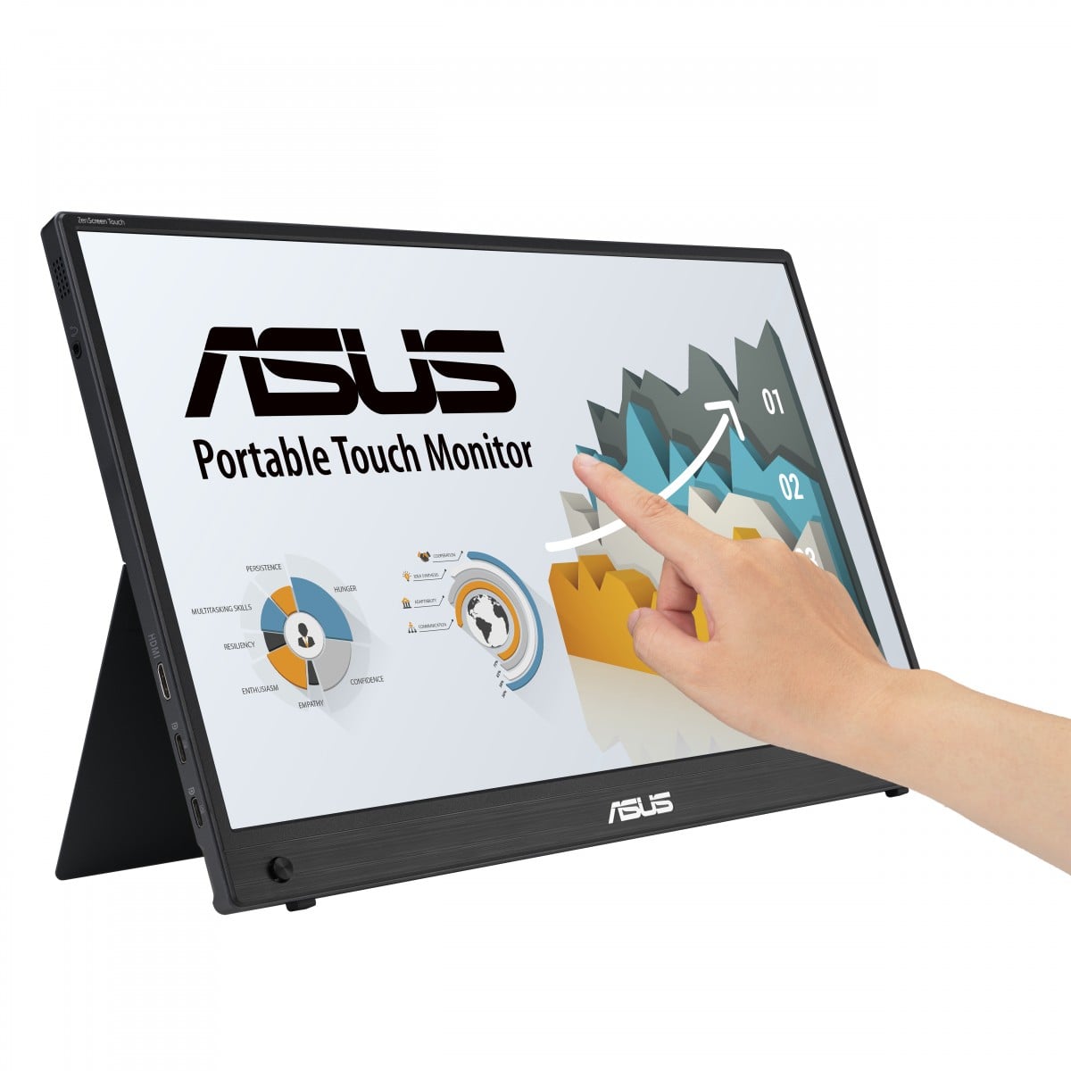 "ASUS ZenScreen MB16AHT écran plat de PC 39,6 cm (15.6"") 1920 x 1080 pixels Full HD Écran tactile Noir"