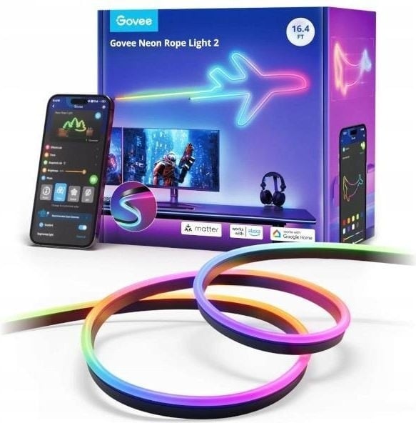 Govee H61D3 Neon Lights 2 3m | Éclairage LED | Matter, HomeKit, Google, Alexa, SmartThings