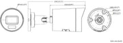 Hikvision DS-2CD2046G2H-IU(2.8mm)(eF)/BLACK Caméra réseau Mini Bullet fixe 4 MP alimentée par Darkfighter