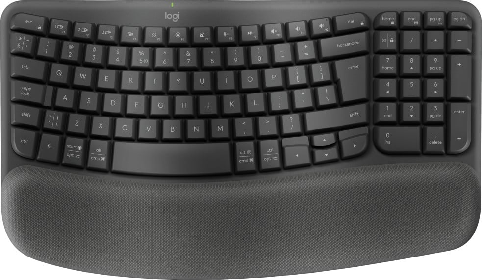 Logitech ERGO Wave Keys clavier Bureau RF sans fil + Bluetooth QWERTY US International Graphite