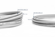 Câble patch RJ45-RJ45 slim, Cat. 6A, U/FTP, AWG 28/7, LSOH, 1 m, gris