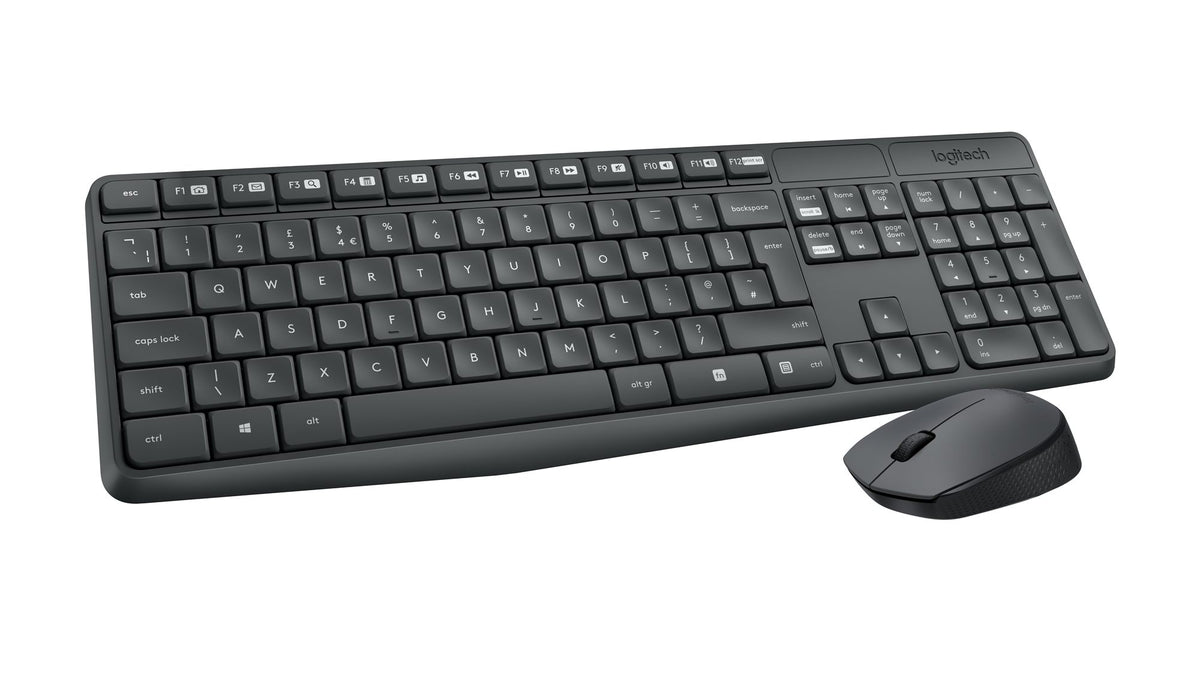 Logitech 920-007905 clavier Souris incluse Maison RF sans fil QWERTZ Allemand Gris