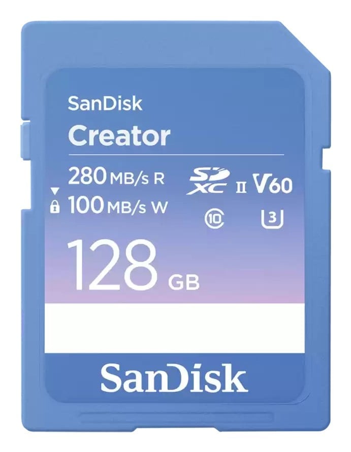 Extreme PRO 128GB V60 Blue Creator Card