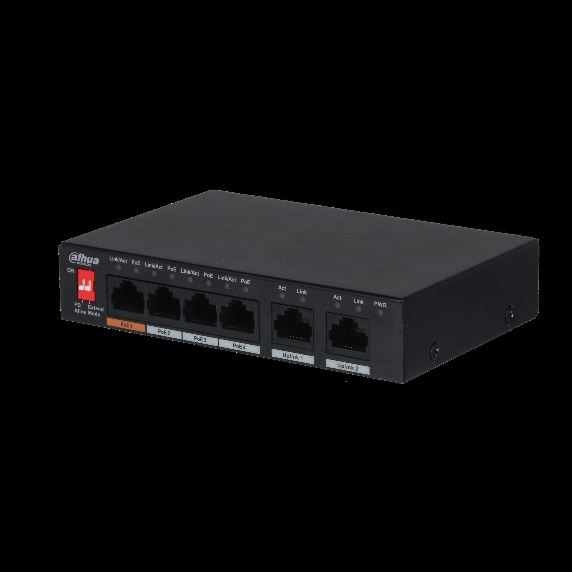 Dahua PFS3006-4ET-60-V2 Commutateur de bureau non géré 10/100Mbps a 6 ports avec 4 ports PoE