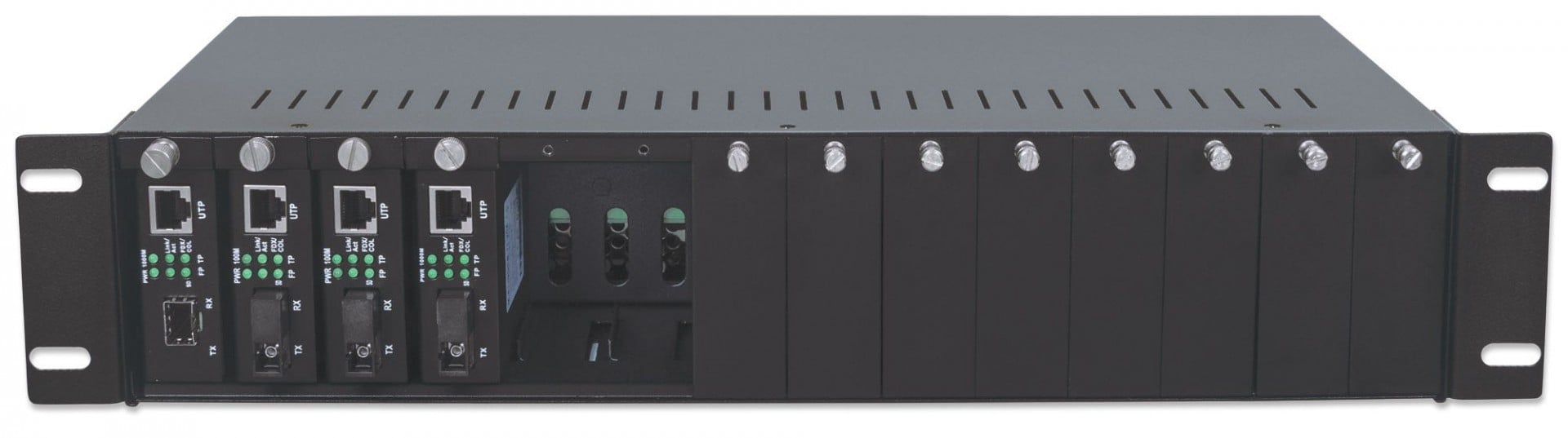 Intellinet 507356 châssis de réseaux 2U Noir
