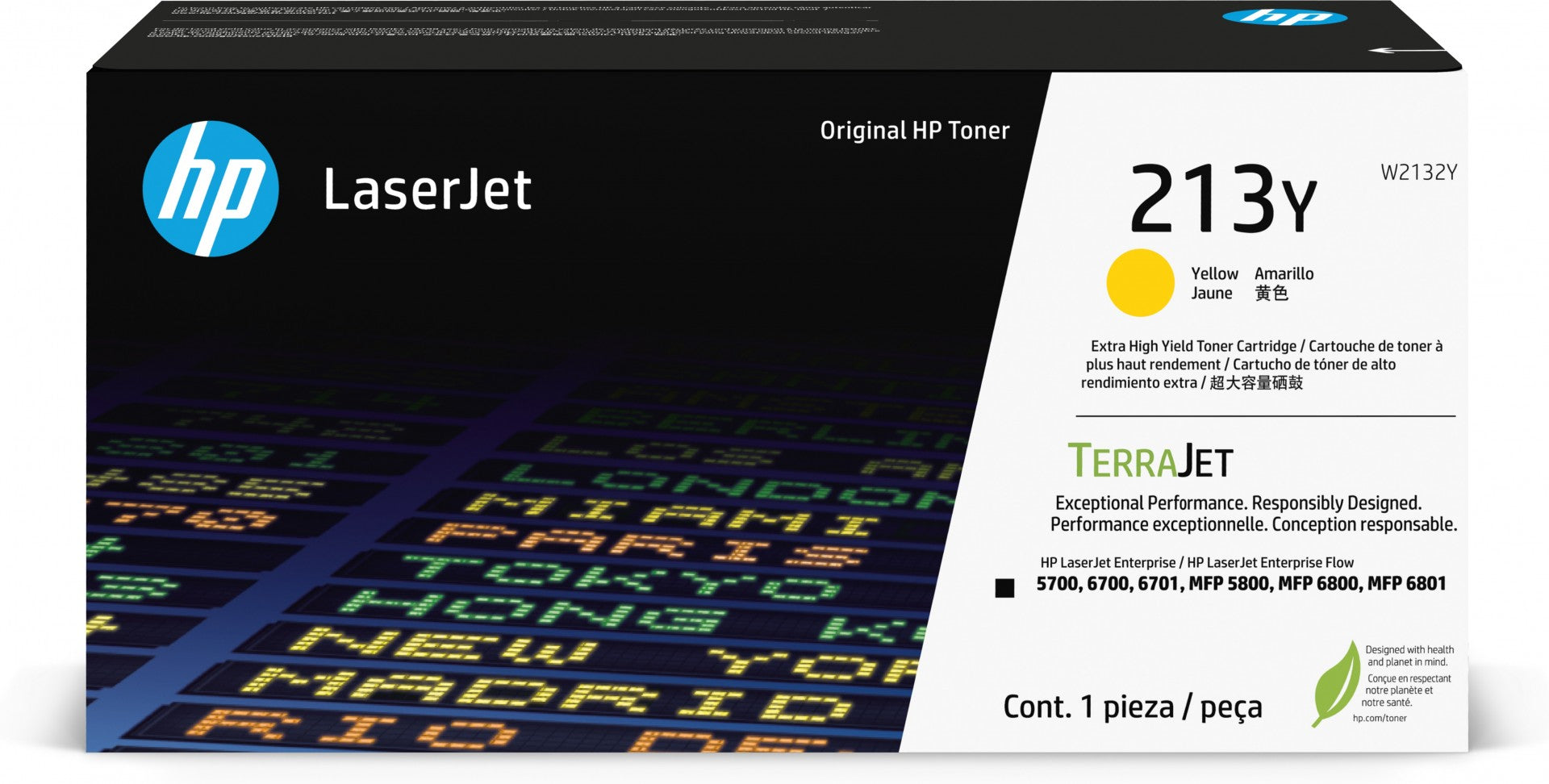 HP 213Y Yellow Original LaserJet Toner Cartridge