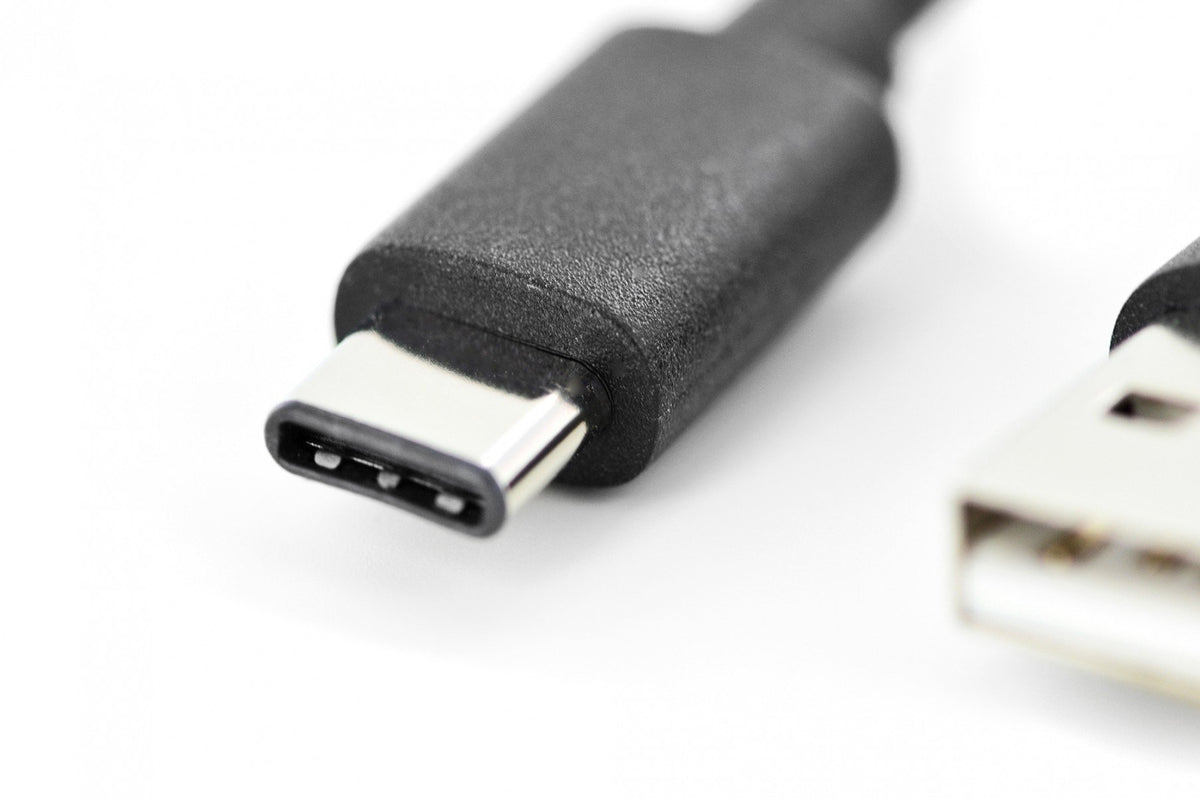 Digitus AK-300154-010-S câble USB USB 2.0 1 m 2 x USB A USB C 0,48 Gbit/s Noir