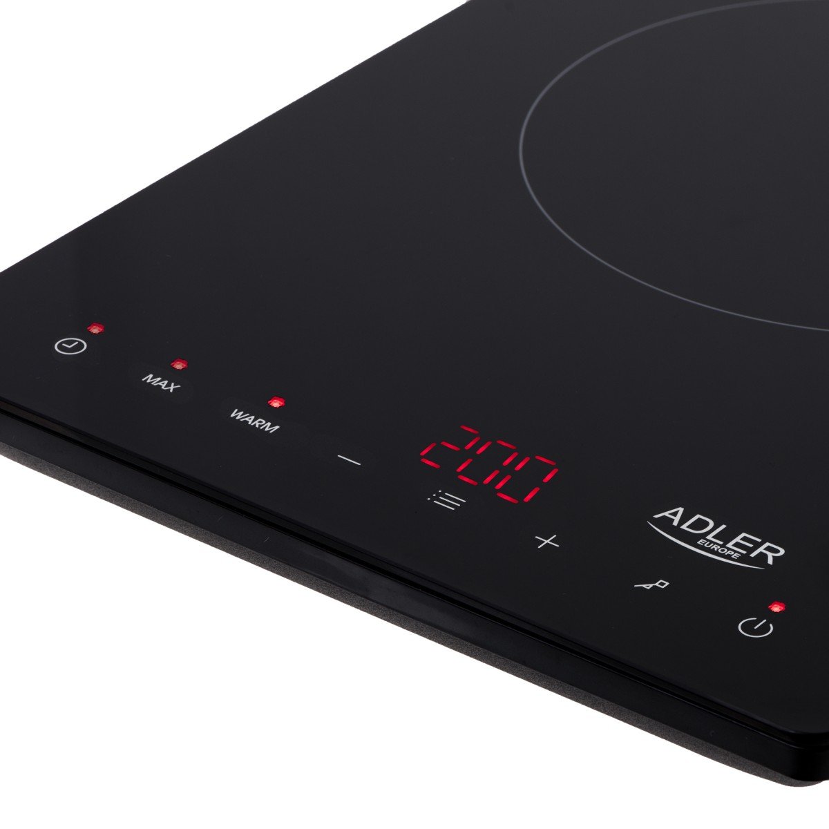 Adler AD 6513 plaque Noir Comptoir 29 cm Plaque avec zone a induction 1 zone(s)