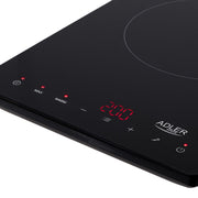 Adler AD 6513 plaque Noir Comptoir 29 cm Plaque avec zone a induction 1 zone(s)