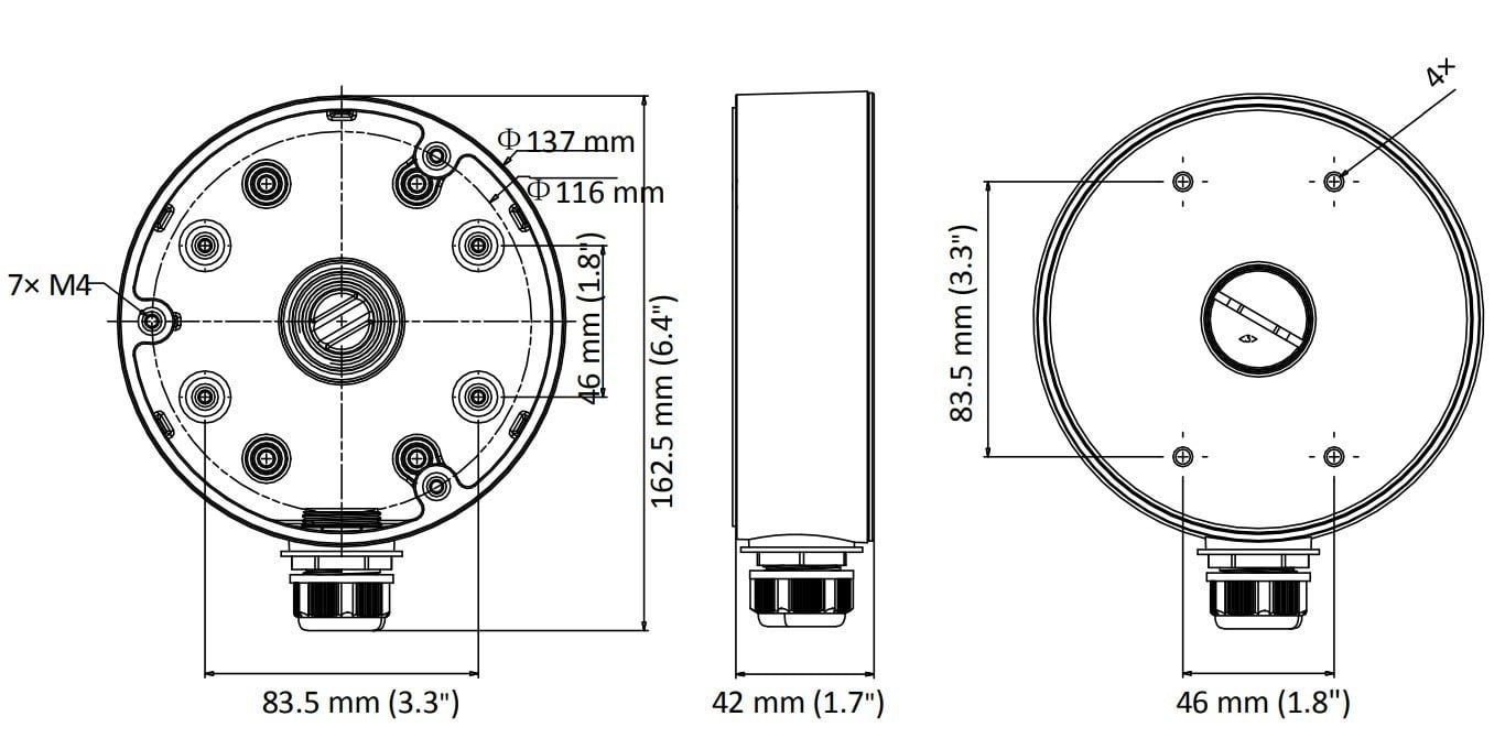 Hikvision DS-1280ZJ-PT6 Junction box