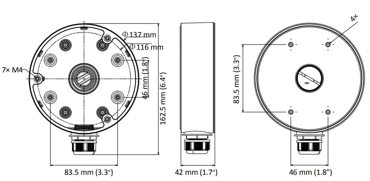 Hikvision DS-1280ZJ-PT6 Junction box