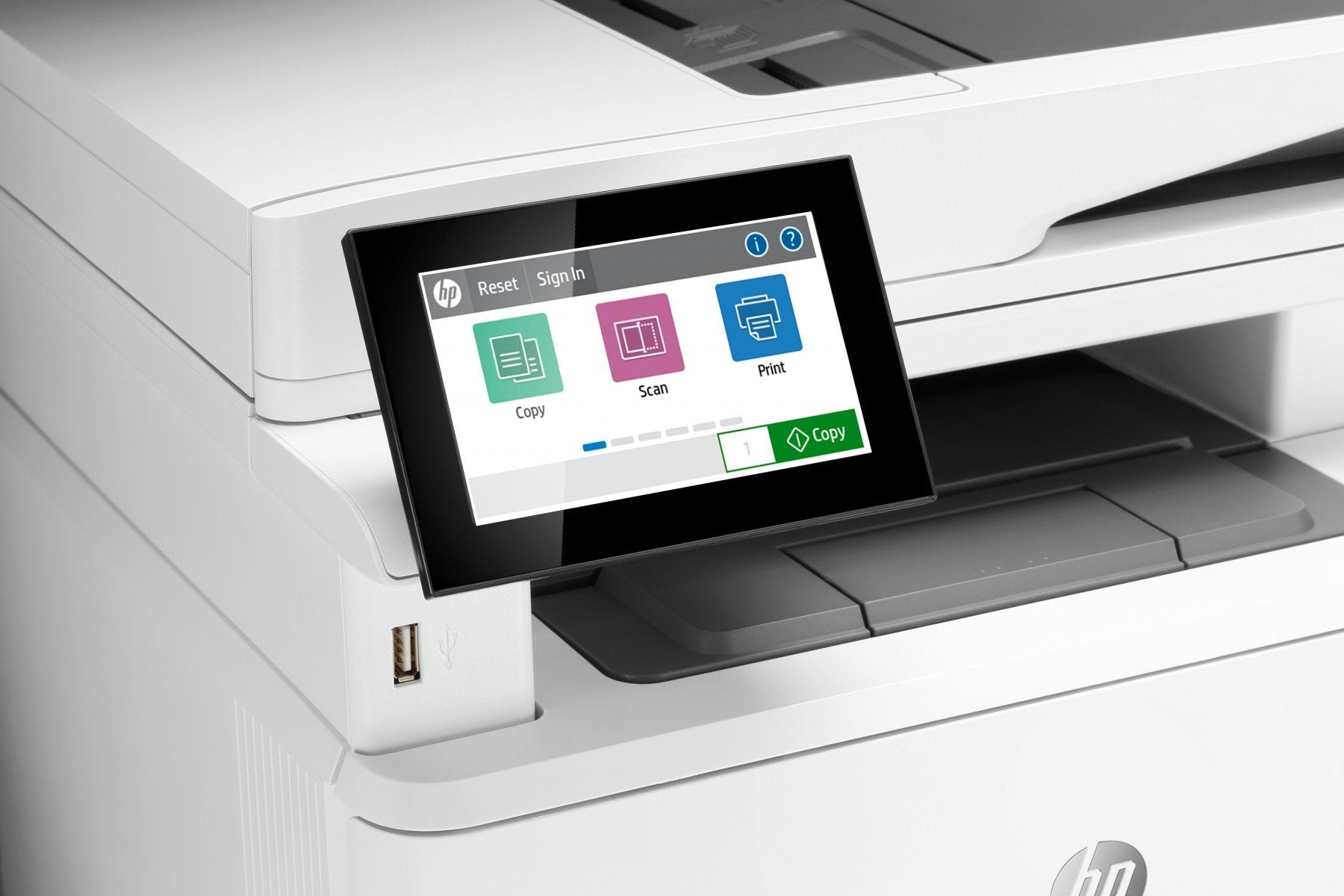 HP LaserJet Enterprise MFP M430f MFP Mono laser 216x297mm A4 38ppm Copy 40ppm Print 350sheets USB LAN