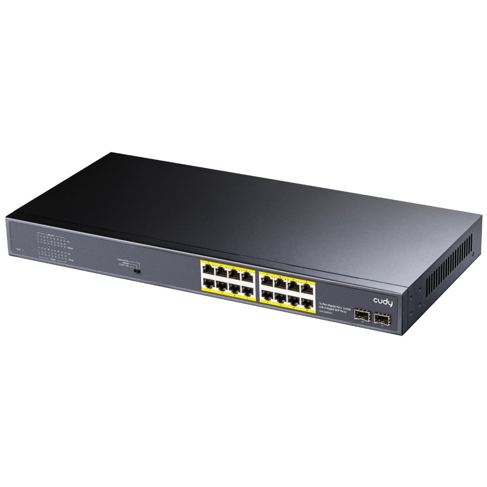 Cudy GS1020PS2 commutateur réseau Non-géré Gigabit Ethernet (10/100/1000) Connexion Ethernet, supportant l'alimentation via ce port (PoE) Noir
