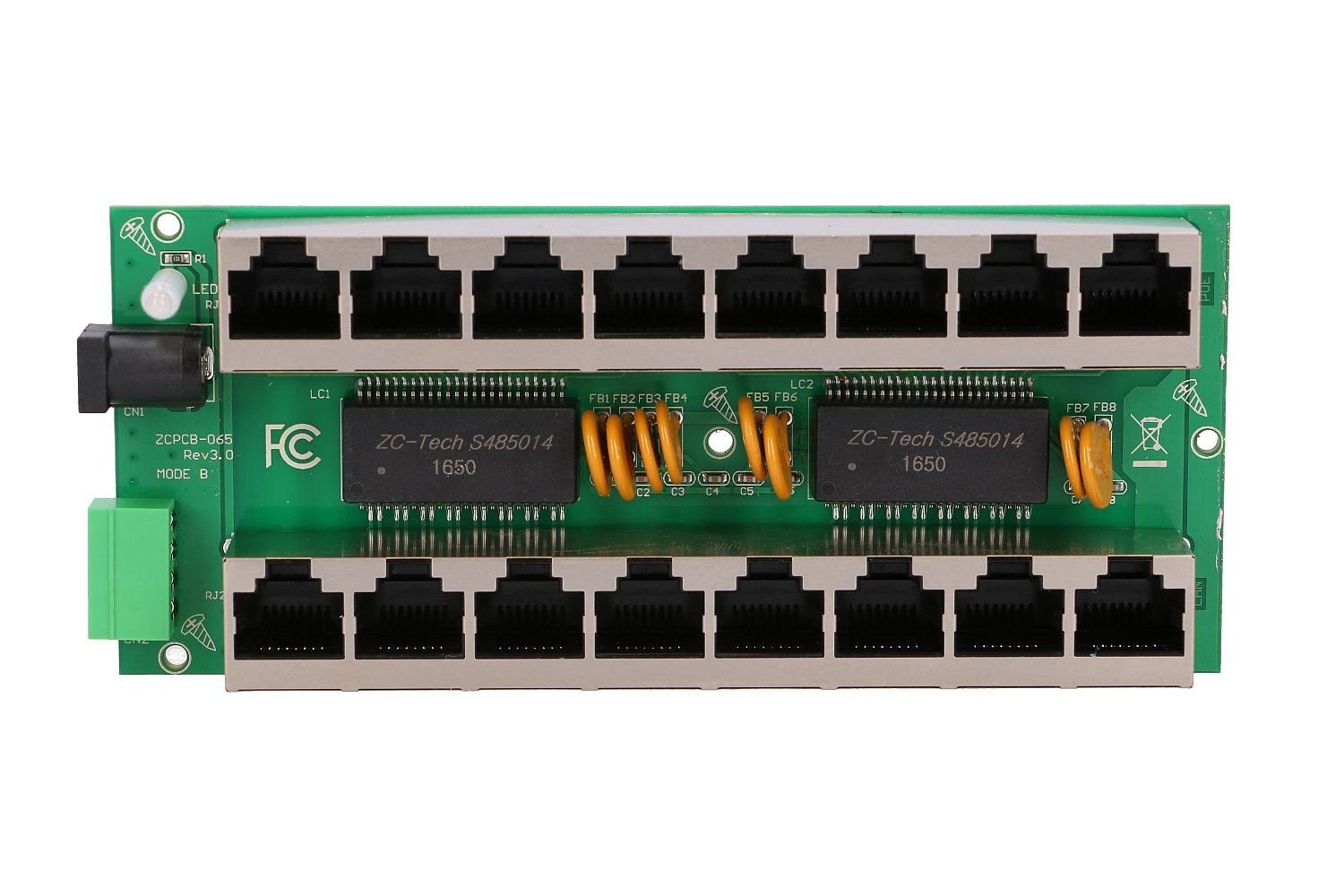 Extralink 8 Ports | Injecteur PoE Gigabit | 8x 1000Mb/s RJ45, Mode B