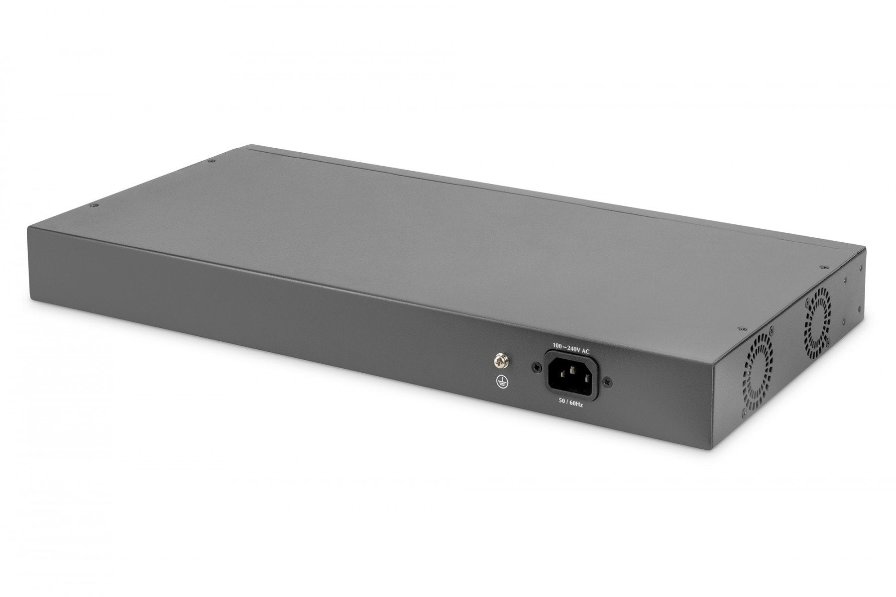 Digitus DN-95343 commutateur réseau Non-géré Fast Ethernet (10/100) Connexion Ethernet, supportant l'alimentation via ce port (PoE) 1U Noir, Argent