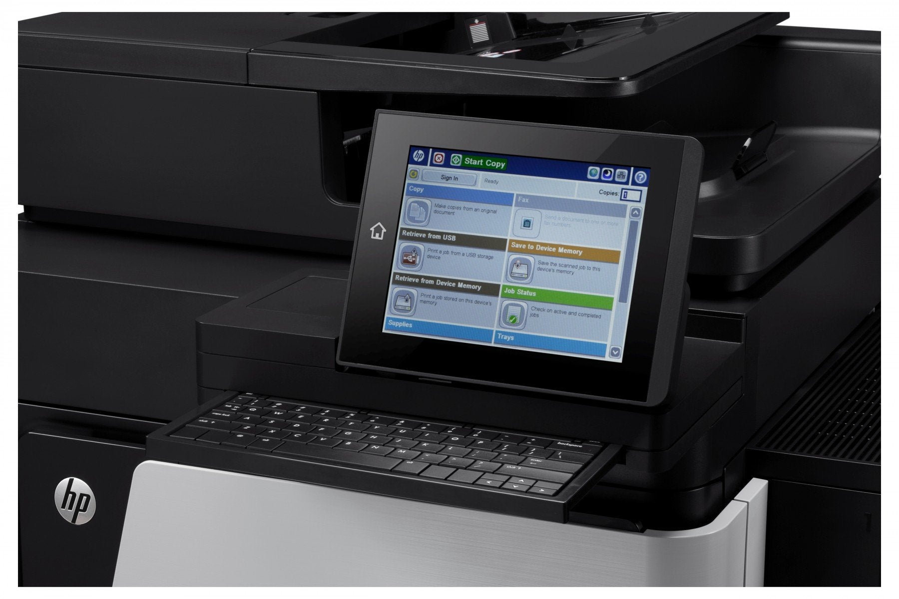 HP LaserJet Enterprise Flow M830z MFP Mono laser A3 A3 56ppm Copy 56ppm Print 1100sheets USB LAN