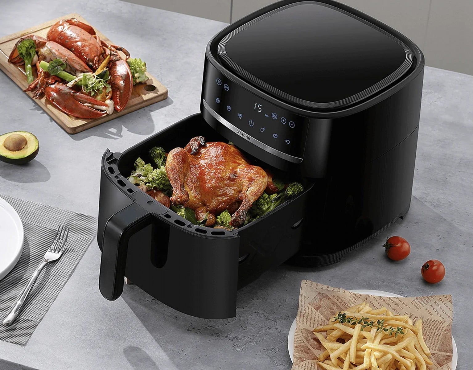 Xiaomi Air Fryer 6L MAF08 Unique 1500 W Friteuse d’air chaud Noir