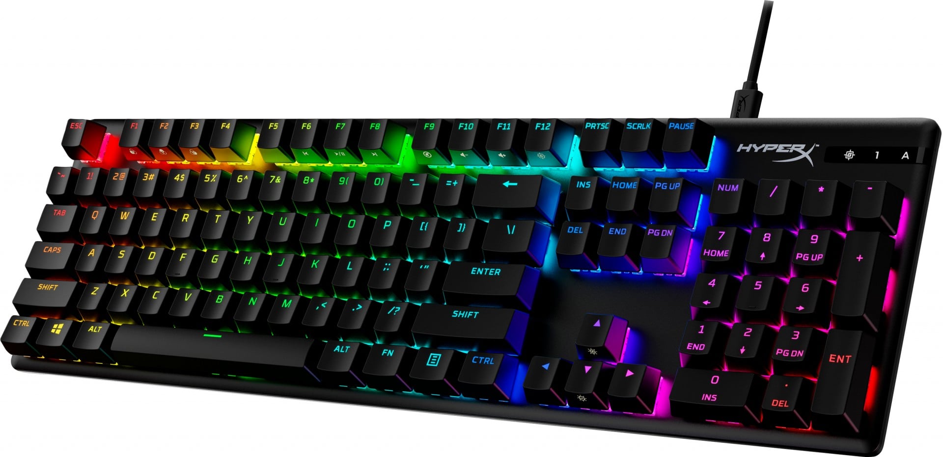 Clavier mécanique HyperX Alloy Origins RGB - interrupteurs HX Blue - QWERTY US INT