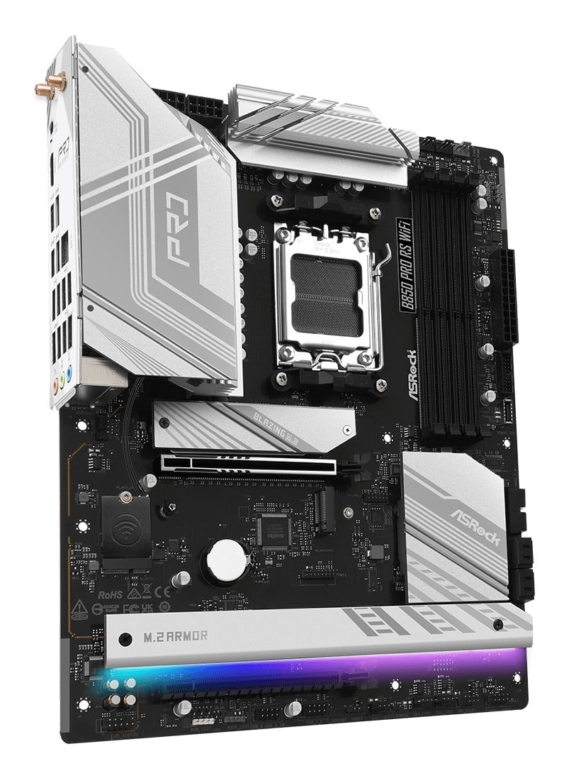 ASRock 90-MXBQL-A0UAYZ Carte mere B850 Pro RS WiFi ATX avec DDR5 et Ethernet 2.5Gb