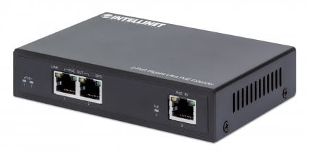 Intellinet 561600 prolongateur réseau Émetteur réseau Noir 10, 100, 1000 Mbit/s