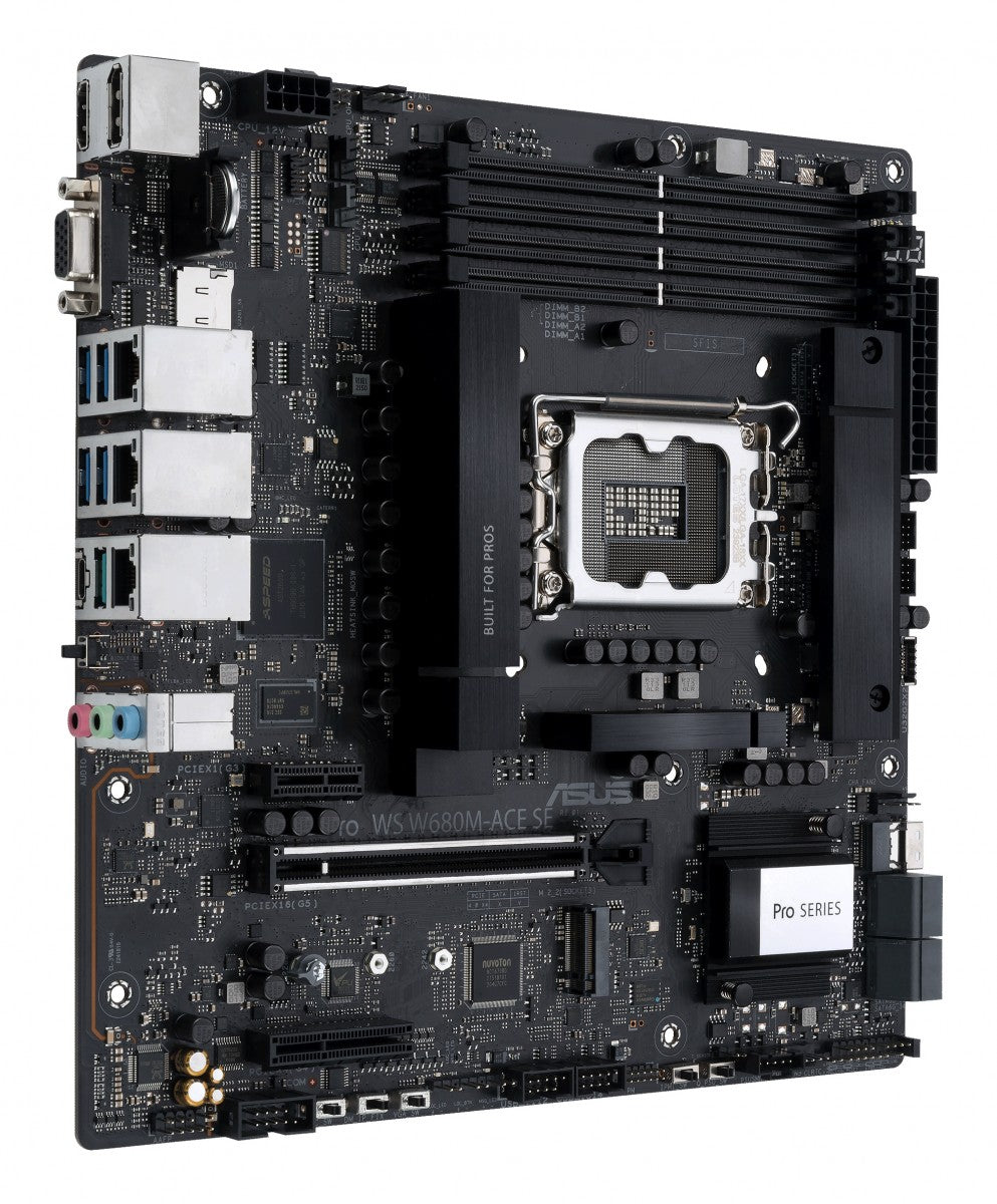 ASUS PRO WS W680M-ACE SE LGA1700 microATX 4DDR5 1xHDMI 1xDP 1xD-Sub 8xSATA 2xM.2
