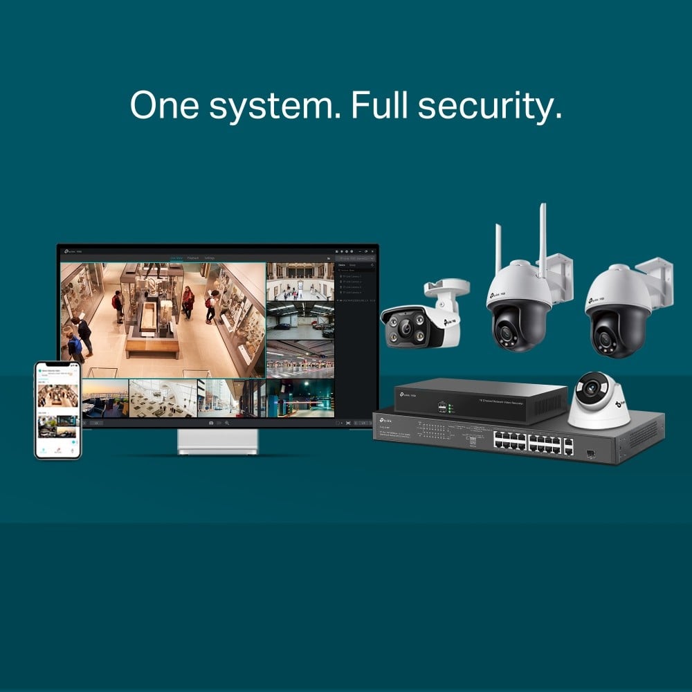 TP-LINK VIGI C540-W 4MM 4MP Full-Color Wi-Fi Pan/Tilt Network Camera