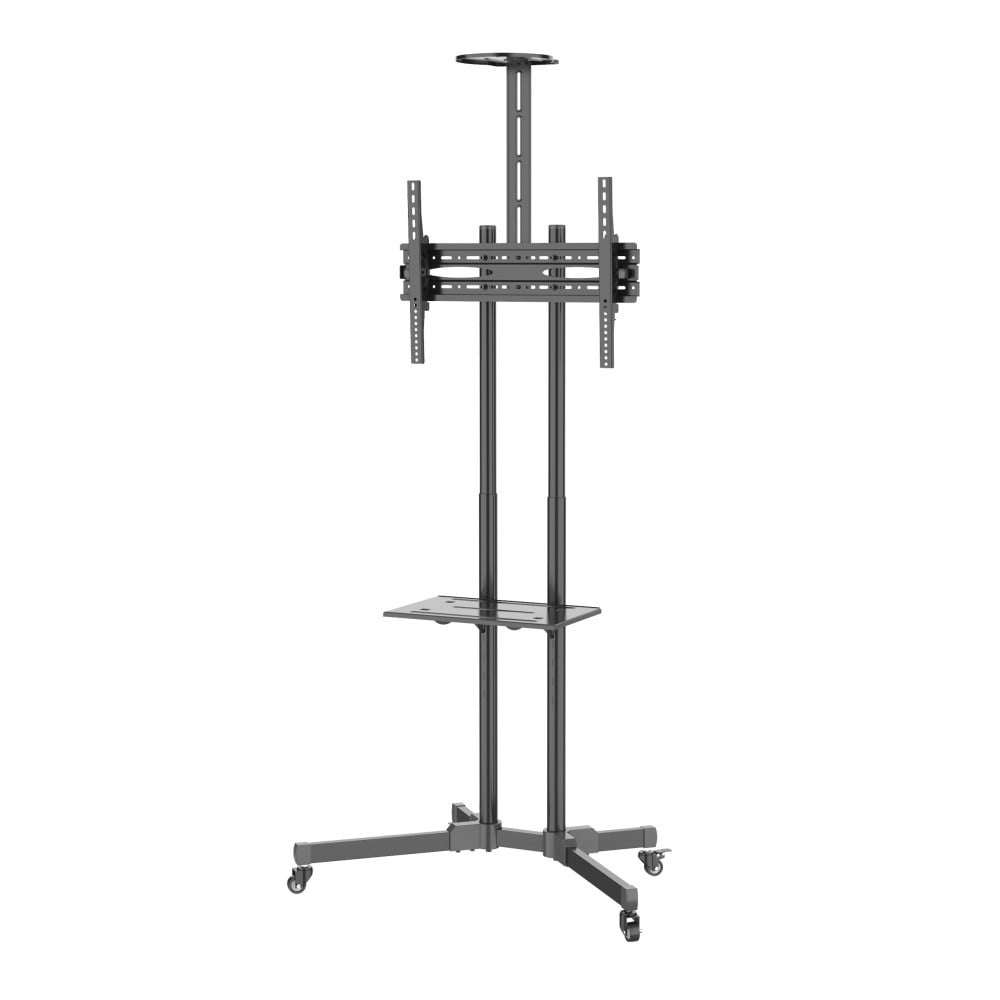 Techly ICA-TR216T Support TV mobile 37-70” jusqu'a 50kg réglable 2 étageres