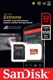 Extreme microSDHC 32GB+SD Adap+RescPro