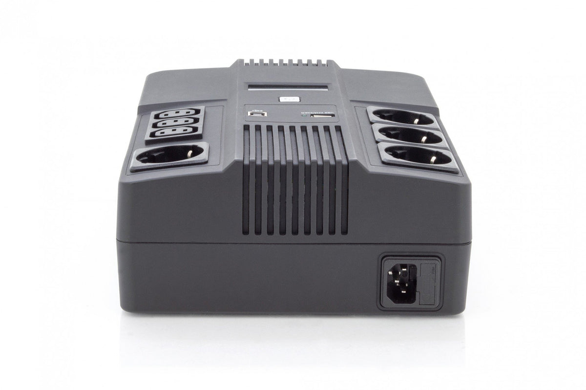 Digitus DN-170110 alimentation d'énergie non interruptible Interactivité de ligne 0,6 kVA 7 sortie(s) CA
