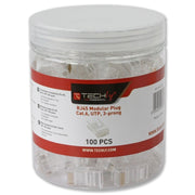 Techly IWP-JAR-C6RTY Connecteur RJ45 8P/8C Cat6 UTP, Fil, 100 pcs