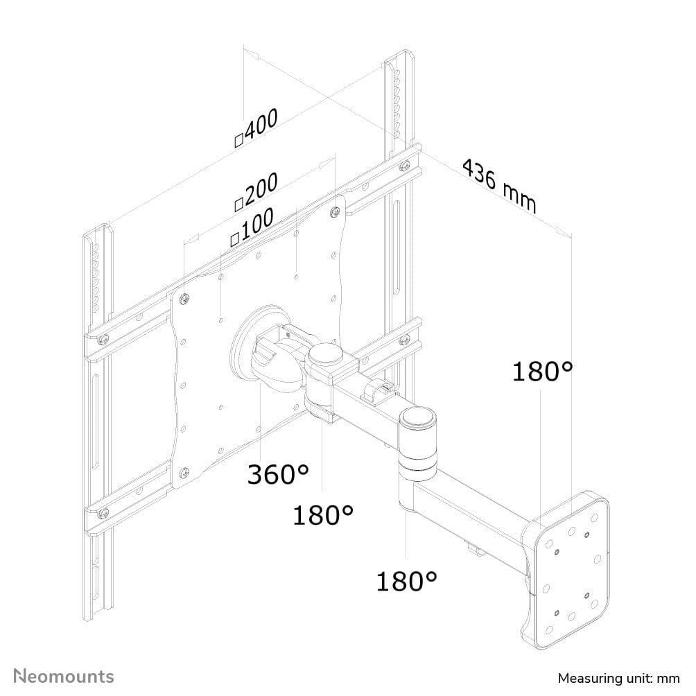 NEOMOUNTS FPMA-W960 Support décran mural 23-52p - orientable