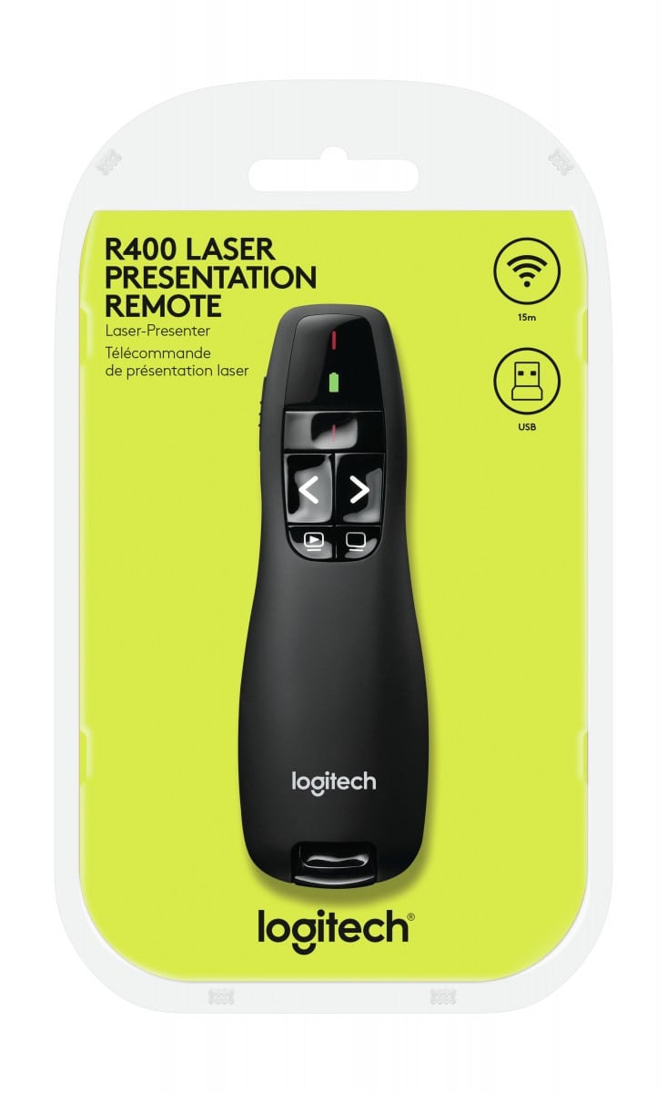 LOGITECH Wireless Presenter R400 Presentation remote control RF