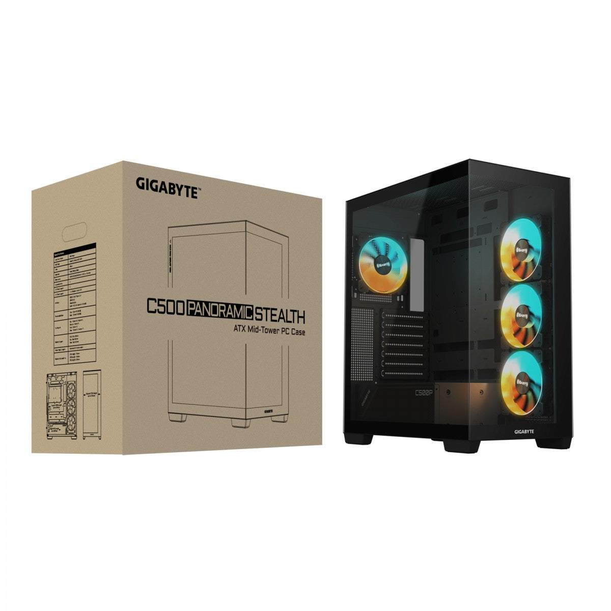GIGABYTE C500 PANORAMIC STEALTH Midi Tower Noir