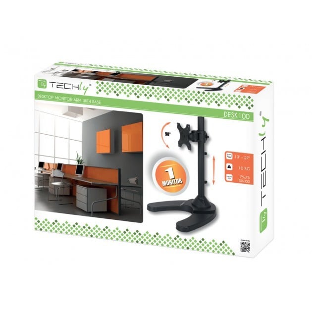 Techly ICA-LCD 3500 Support de moniteur rotatif pour écran LCD de 13 a 27” jusqu'a 10kg
