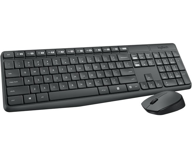 Logitech 920-007917 clavier Souris incluse Universel RF sans fil Portuguais Gris