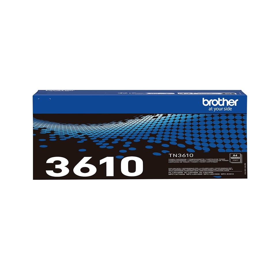 BROTHER TN-3610 Super High Yield Black Toner Cartridge Prints 18.000 pages