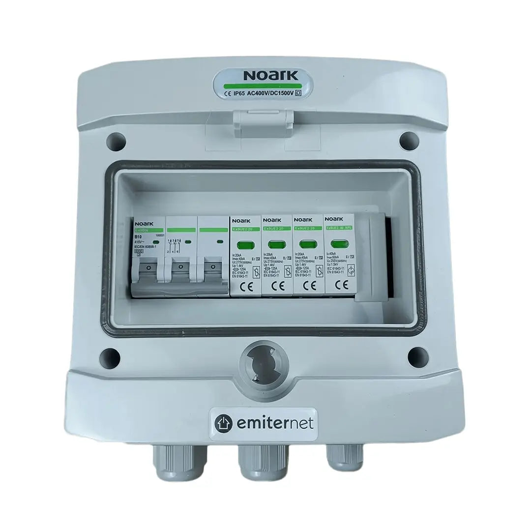 EMITER EM-19N_AC Rozdzielnica AC, IP65, SPD AC Noark type 2, disjoncteur de surintensité 10A 3-F