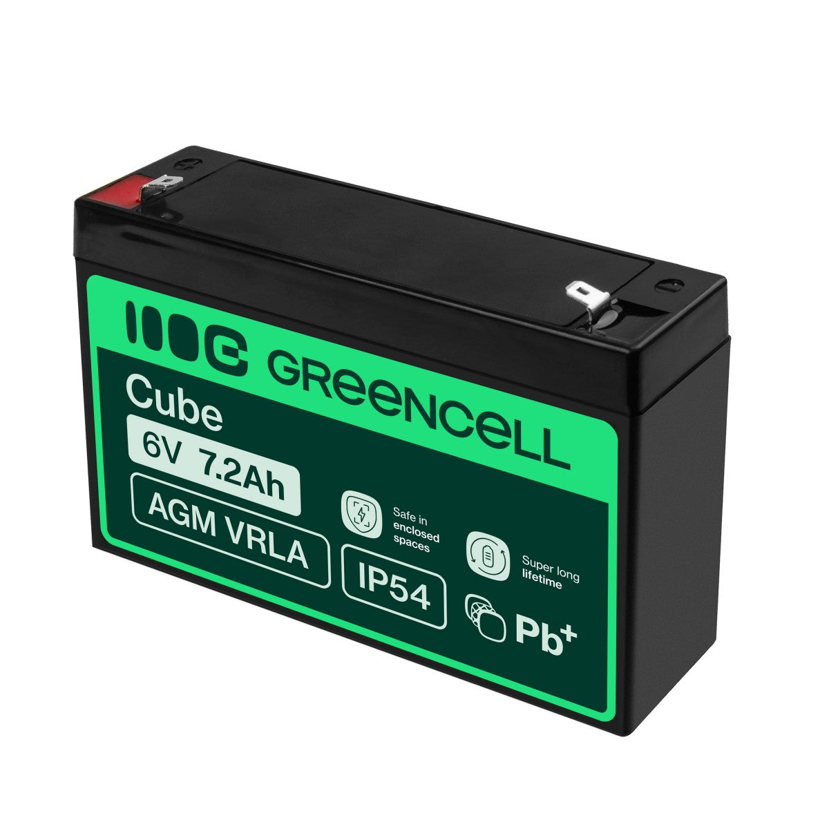 Green Cell Battery AGM VRLA 6V 7.2Ah - Battery - 7.200 mAh