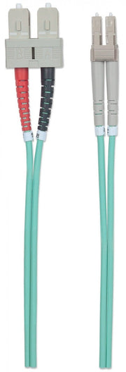 Intellinet 750158 câble de fibre optique 2 m LC SC OM3 Couleur aqua