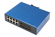 Digitus DN-651161 commutateur réseau Géré L2/L3 Gigabit Ethernet (10/100/1000) Connexion Ethernet, supportant l'alimentation via ce port (PoE) Noir, Bleu