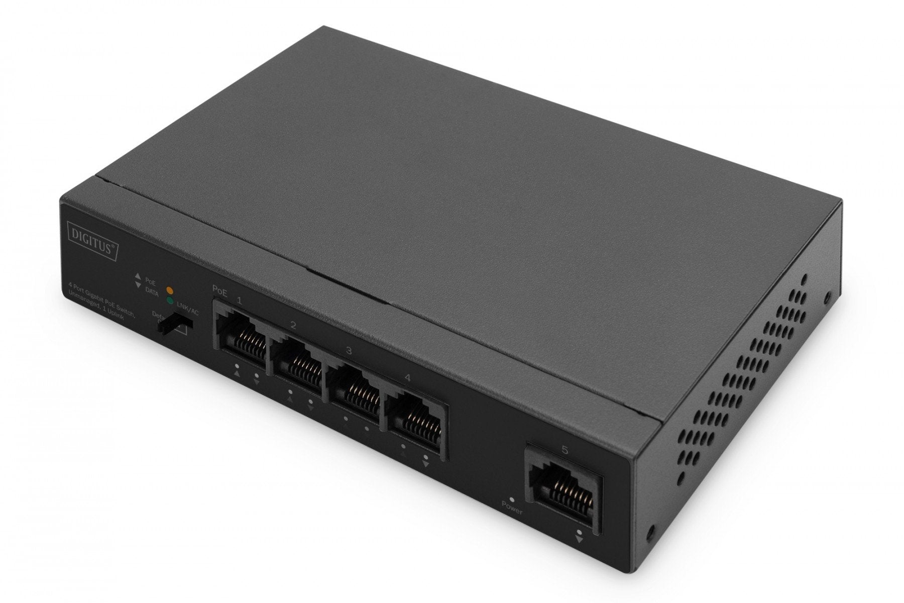 Digitus DN-95330-1 commutateur réseau Non-géré Gigabit Ethernet (10/100/1000) Connexion Ethernet, supportant l'alimentation via ce port (PoE) Noir
